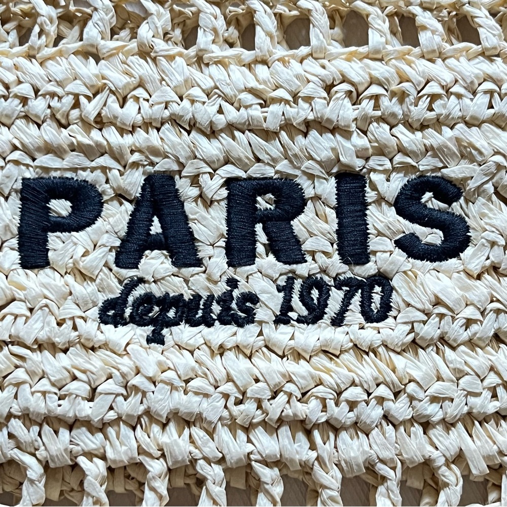 H&M Straw Paris Tote Bag - Picture 4 of 6